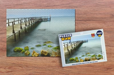 Puzzel Een houten pier in de zee bij Kos - Legpuzzel - Puzzel 1000 stukjes volwassenen
