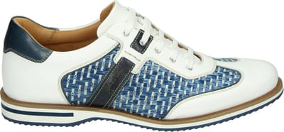 Galizio Torresi - 310530 - Vrije tijdsschoenenHeren veterschoenHeren sneakersCasual - Kleur: Wit/beige - Maat: 40