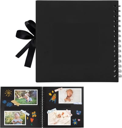 Creatief DIY Fotoalbum met 20 Pagina's, Ringband, Kraft Papier en Spiral Binding voor Baby, Verjaardag en Bruiloft