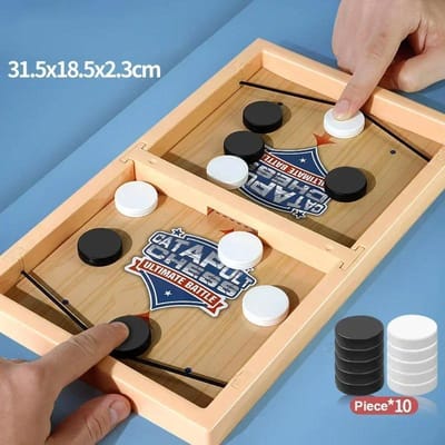 Jeu Rapide de Palet Lanceur Élingue Échecs Table Puzzle Fête Adulte Enfant Famille Bureau Jeux de Société Bataille