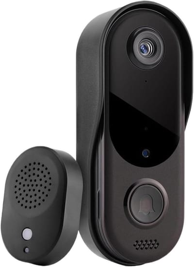 Draadloze Deurbel - Video Intercom - Veilig Thuis - Tweeweg Audio - 1 Deurbel 3 Chime - Zwart