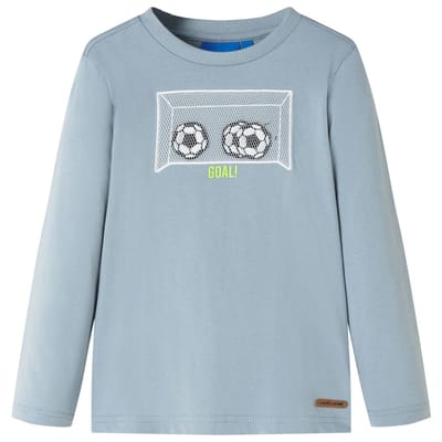 vidaXL - Kindershirt - met - lange - mouwen - 116 - lichtblauw