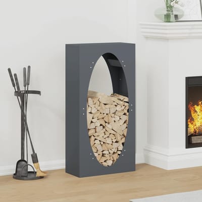 vidaXL - Brandhoutrek - 50x23x100 - cm - koudgewalst - staal - antracietkleurig