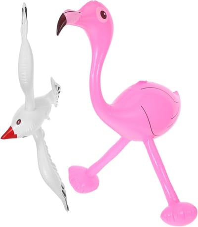Opblaasbare Flamingo - Drijvend Speelgoed - Feestdecoratie - Duurzaam Rubber - 50x45x1CM - Diverse kleuren