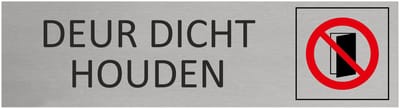 CombiCraft aluminium deurbordje Deur dicht houden - 165 x 45 mm met tape