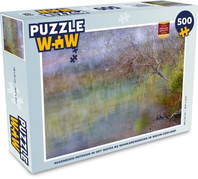 Puzzel Regenboog-patroon in het water bij Whakarewarewa in Nieuw-Zeeland - Legpuzzel - Puzzel 500 stukjes
