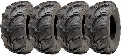 25x10.00-12 ATV- en quadbanden OBOR Mudsling, E-keur, goedgekeurd voor de openbare weg, 200 kg (set van 4)