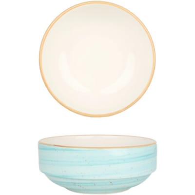 Bonna Kommetje - Aqua - Porselein - 14 cm (500cc) - set van 2