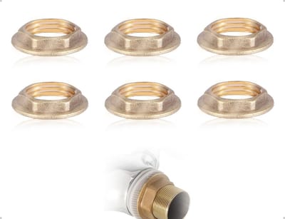 Set van 6 Messing Flensmoeren voor Badkamerkranen en Sanitair - 1/2 inch Accessoires voor Installatie