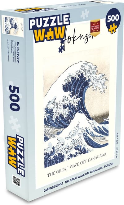 Puzzel Japanse kunst - The great wave off Kanagawa - Hokusai - Legpuzzel - Puzzel 500 stukjes
