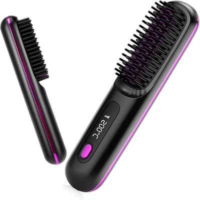 Stijlkam - Stijlborstels - Warmte borstel - Straight Brush -Voor Haar - Keramisch - Stijlkam - Warmte Borstel - Krullen - Ionen Technologie - Tpye-c Oplaadbaar - 20x4.5cm