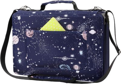 Etui - Opberger Pennen - Reizen Kantoor - Grote Capaciteit - 38.86 cm - Galaxy Blauw
