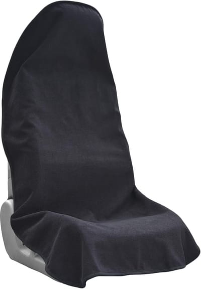 Stoelhoezen - Zitkussens Handdoeken - Autostoelhoezen voor de voorstoelen - Universeel - Wasbaar, antislip, waterdicht en zweetbestendig - Beschermende stoelhoezen voor auto's, vrachtwagens en SUV's - Geschikt voor diverse activiteiten - Zwart