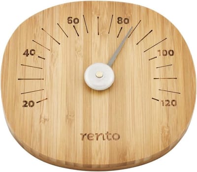 Bamboe Sauna Thermometer 20 tot 120 Graden - Hoogwaardig Houten Temperatuurmeter