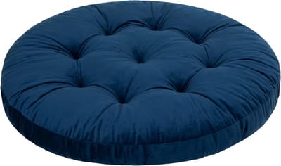 Hanging Chair Cushion Hanging Basket Armchair Indoor Outdoor Cushion Round Swing Swing Cushion Seat Cushion for Chair Velvet Washable Blue 92 x 92 cm