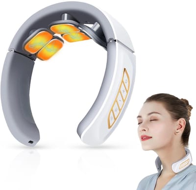 Ynkkvre -Massageapparaten -Nekmassageapparaat met Verwarming – 6 Modi, 9 Intensiteiten, Oplaadbaar – Ontspanning spier