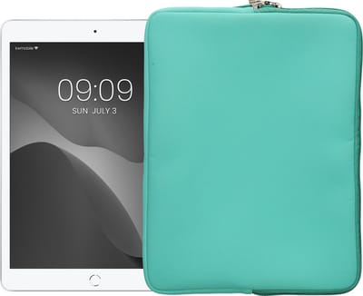 kwmobile universele tablet hoes - Stevige stijlvolle hoes voor tablets - Neopreen tablet sleeve - Compatibel met 12,4"-12,9" Tablet - mintgroen