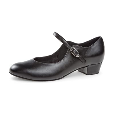 Dames Gesloten Dansschoenen - Diamant 050 - 029 - 034 - Echte leder - Comfort lijn dansschoenen - Lage Blokhak 2,8cm - Comfortvoetbed - Flexibel suede zool - Druksluiting - Latin, Ballroom, Tango - Diamant - Zwart - 42