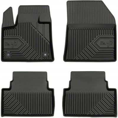 Frogum No.77 Automat / Vloermat - 3D Pasvorm - Geschikt voor Citroen C5 Aircross vanaf 2017 - TPE Rubber - 4-delig - Hoge Rand 4cm - Zwart