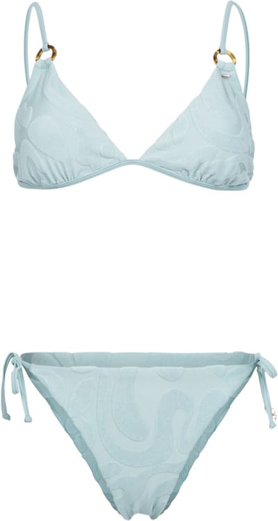Brunotti - Sunanda-Jacquard - Bikini Set Aqua Grey - Triangel Bikini Set Dames - Small Coverage - 34