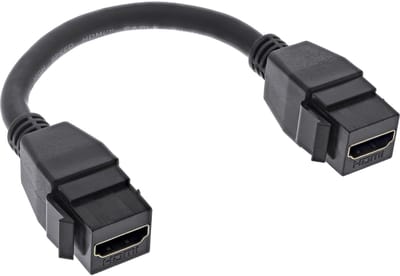 HDMI Keystone module - HDMI Keystone module | HDMI2.0 (4K 60Hz + HDR) | zwart | 0,20 meter
