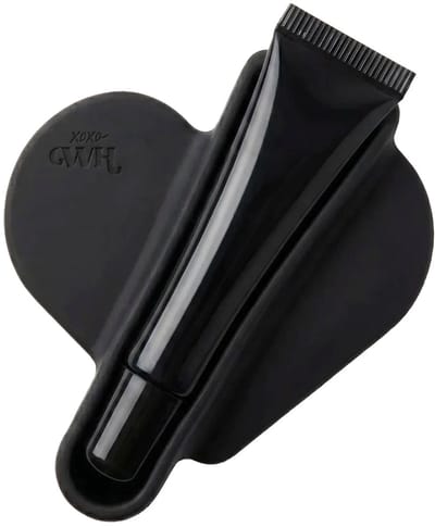 xoxo Wildhearts Lipgloss houder - Zwart - Zuignap telefoonhoes telefoonsticker - Lipstick holder - lippenstift houder telefoon met zuignappen - siliconen - Hart vormig - Zwart