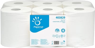 Autocut Papieren Handdoekrollen Pure Cellulose Wit - 6 Rollen