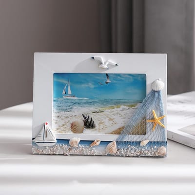 Decoratief fotolijstje met maritiem thema, ideaal voor slaapkamerdecoratie, creatieve huisdecoratie, fotolijstornamenten