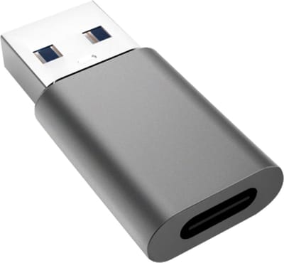 USB A naar C adapter - USB 3.0 - Aluminium - Grijs - Allteq