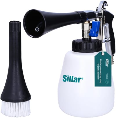 Sillar Hogedrukpistool voor Tapijt – Schuimlans - Metaal Mondstuk – 1L Tank – Effectieve Reiniging van Bekleding, Meubels en Stoffen- 1 Stuk