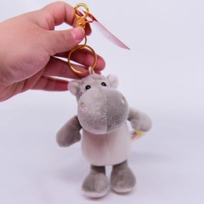 Pluche Dieren Pluche Sleutelhanger Wolf Nijlpaard Koala Wasbeer Bosdier Hanger Tijger Giraf Schattig Cartoon
