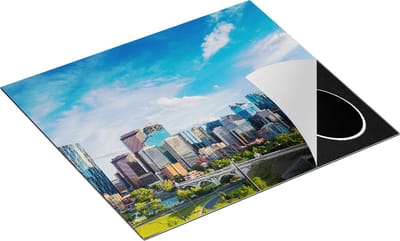 Chefcare Inductie Beschermer Skyline Calgary Stad in Canada - 60x50 cm - Afdekplaat Inductie - Kookplaat Beschermer - Inductie Mat