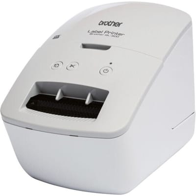 Brother Etikettendrucker QL-600G, Graustufen, für B 12-62 mm, 300 x 600 dpi, 44 Etiketten/Min., USB 2.0, inkl. 8 m Etikettenrolle