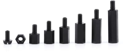 Allecto - 250 Stks M2 Hex Kolom Nylon Standoff Spacer Pijlers Schroeven Moeren Assortiment Kit - Handig voor Elektronische Toepassingen - Inclusief...