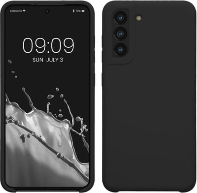 kwmobile telefoonhoesje geschikt voor Samsung Galaxy S21 FE - Hoesje met siliconen coating - Smartphone case in donkergrijs