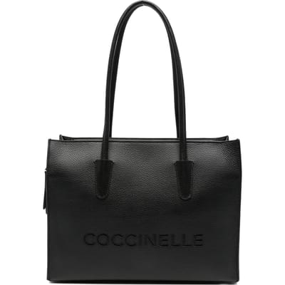 COCCINELLE Leren handtas Myrtha26 Handbag Grained Leather Noir zwart