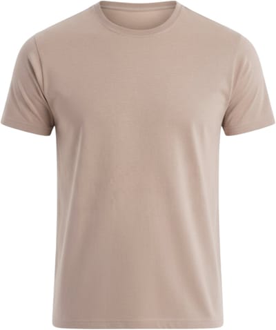 OMBRE T-shirt - Regular Fit - Katoen - Korte Mouw Warmgrijs XL