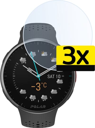 Screenprotector - 3 Stuks - Geschikt voor Polar Pacer Pro - Sterk & Shockproof - Tempered Glass - Beschermglas Screen Cover - Gehard Glas - Bescherm Protector voor Smartwatch