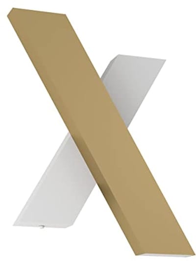 Led-wandlamp voor binnen met indirecte up- en down-verlichting in goud en wit
