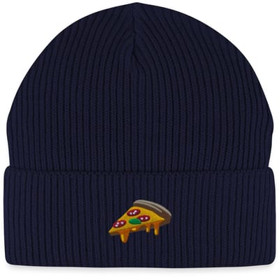Geborduurde Pizzapunt Uniseks Bio Fisherman Beanie