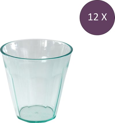 Koziol Bio-Circulair - Nora Beker 150 ml Transparant Groen Set van 12 stuks - Bio Circulair Kunststof - Groen -