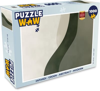 Puzzel Japandi - Groen - Abstract - Modern - Legpuzzel - Puzzel 1000 stukjes volwassenen