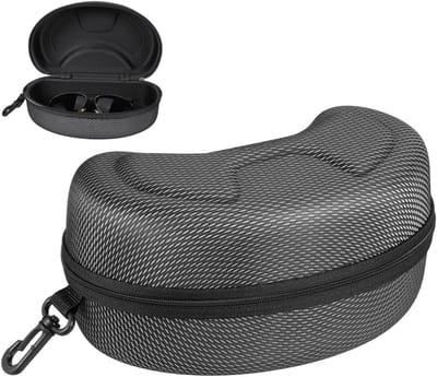 Ski Goggles Hard Case en Zonnebril Organizer - Draagbare Opbergtas voor Sportbrillen en Leesbrillen, Zwart