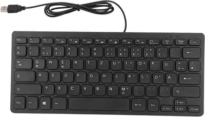 Bedraad Mini Toetsenbord met 78 Toetsen, Ultradun en Stil USB Toetsenbord voor PC en Laptop