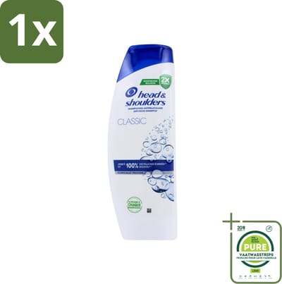1 x Head & Shoulders - Anti-Roos Shampoo - Classic - 400 ml - Roos Shampoo - Anti-roos Shampoo - Hoofdhuidverzorging - Haarverzorging - 2-in-1 Shampoo
