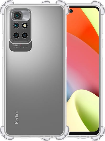Hoesje - Geschikt voor Xiaomi Redmi 10 2022 - Sterk & Shockproof - Siliconen Case - Back Cover - Telefoon Hoes Shock Proof - Telefoonhoesjes - Transparant