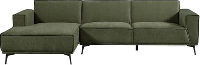 Tower living Leeds 2,5-seater AR + Chaise Lounge L Bottle Green