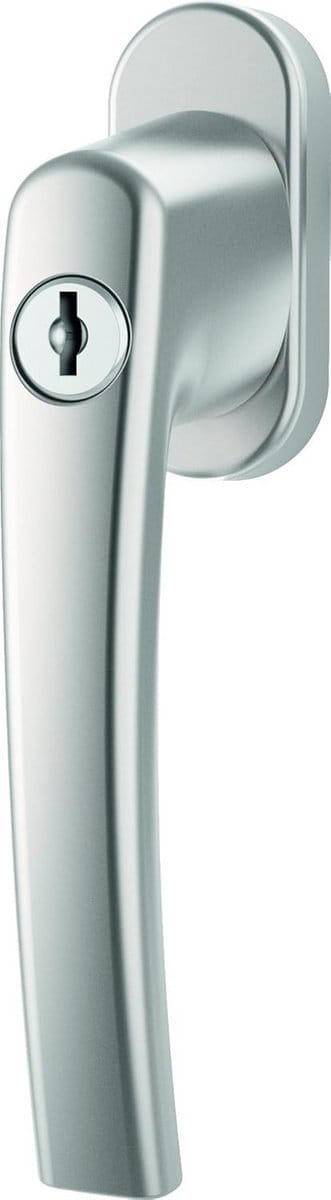 Afsluitbare raamkruk met 40 Nm beveiliging vierkante stift natuurlijk zilver