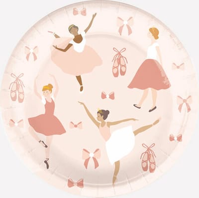 My little day papieren bordjes ballerina - themafeest - kinderfeest 22 cm - 8 bordjes