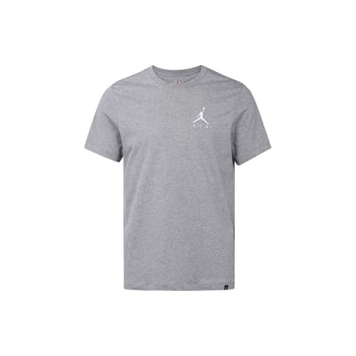 Jordan Jumpman Effen Logo Ronde Hals Korte Mouw T-Shirt Heren Tops Carbon-Grijs AH5297-091 S gray